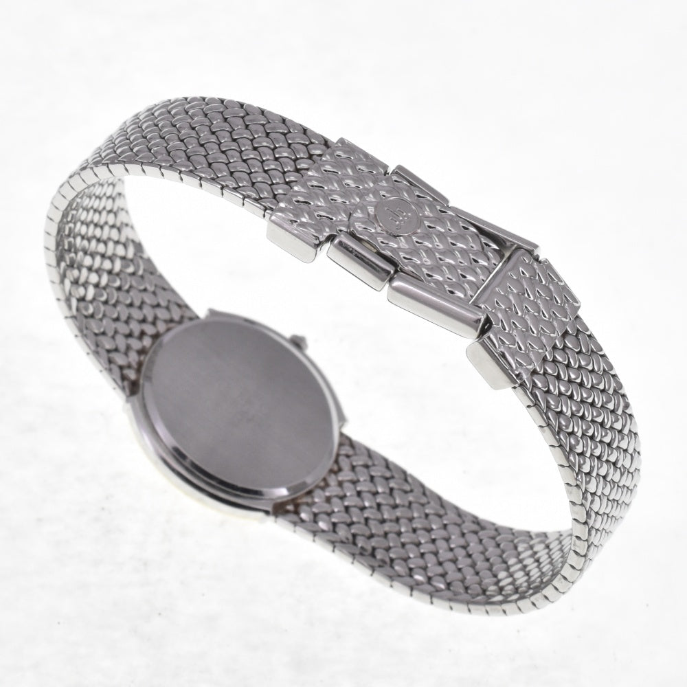 SEIKO CREDOR 5A70-3000 Stainless Steel / K18YG / Diamond White shell / Silver Dial Quartz Ladies
 Watch H#141827