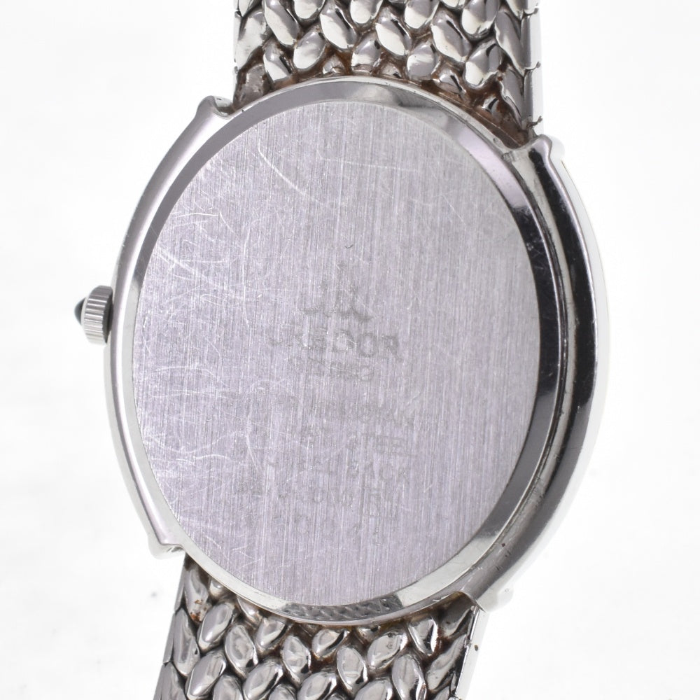 SEIKO CREDOR 5A70-3000 Stainless Steel / K18YG / Diamond White shell / Silver Dial Quartz Ladies
 Watch H#141827