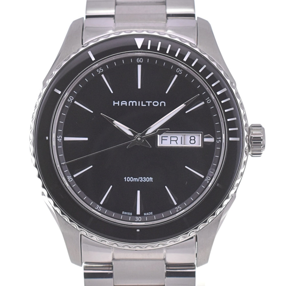 with paper HAMILTON Jazzmaster Seaview H375110 Day date black Dial Quartz Men's
 Watch C#141829