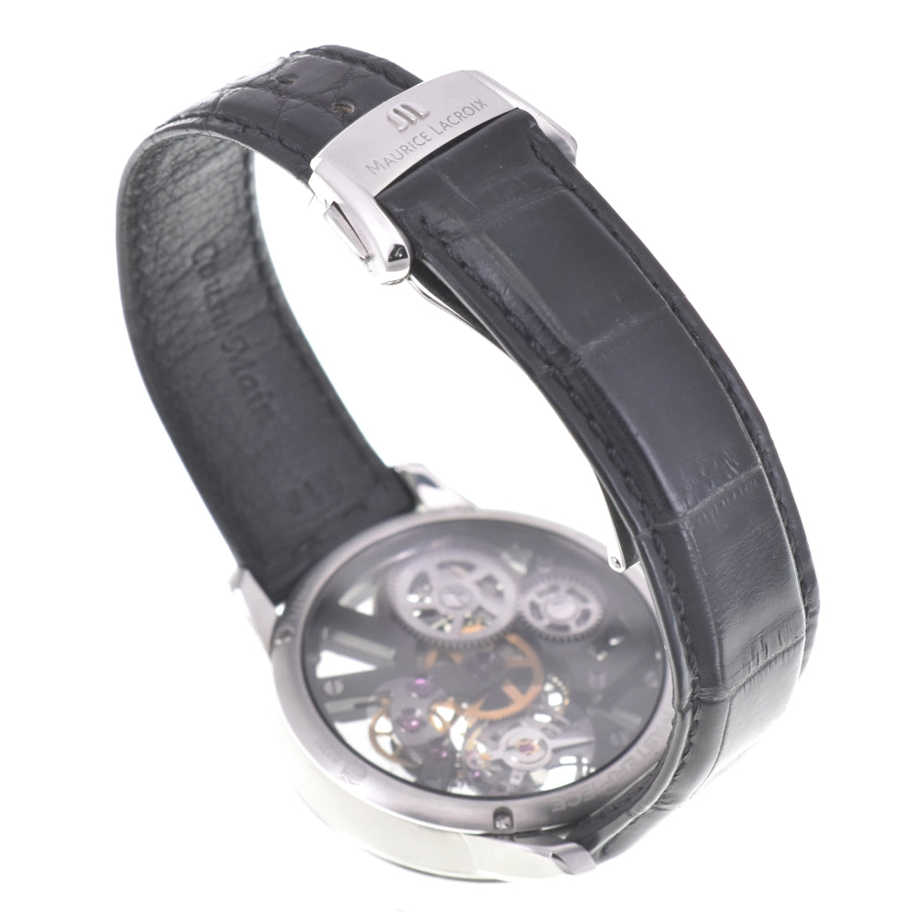 MAURICE LACROIX Masterpiece MP7228-SS001-000 Black / skeleton Dial Hand Winding Men's
 Watch B#141834