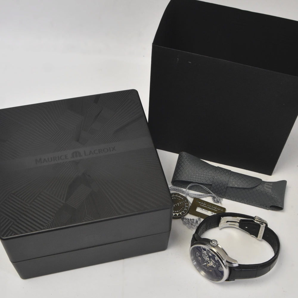 MAURICE LACROIX Masterpiece MP7228-SS001-000 Black / skeleton Dial Hand Winding Men's
 Watch B#141834