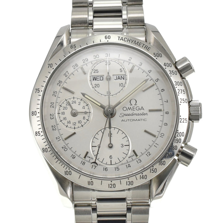 with paper OMEGA Speedmaster 3521.30 Triple calendar chronograph Silver Dial Automatic Men's
 Watch D#141848