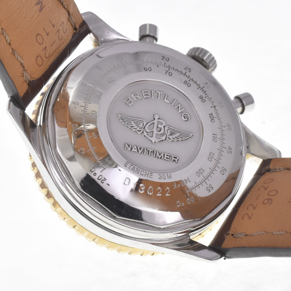 BREITLING Old Navi Timer D13022 Chronograph Date K18YG Bezel Silver / Gold Dial Automatic Men's
 Watch C#141855