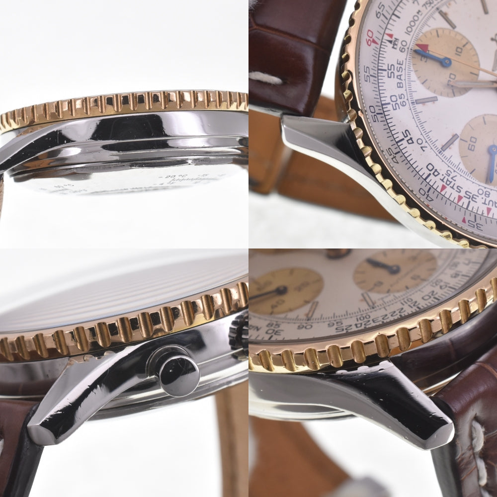 BREITLING Old Navi Timer D13022 Chronograph Date K18YG Bezel Silver / Gold Dial Automatic Men's
 Watch C#141855