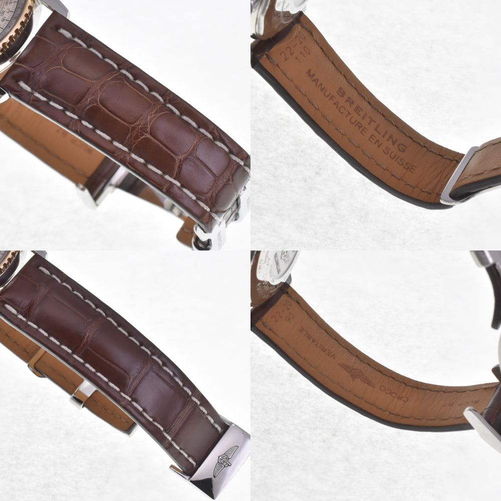 BREITLING Old Navi Timer D13022 Chronograph Date K18YG Bezel Silver / Gold Dial Automatic Men's
 Watch C#141855