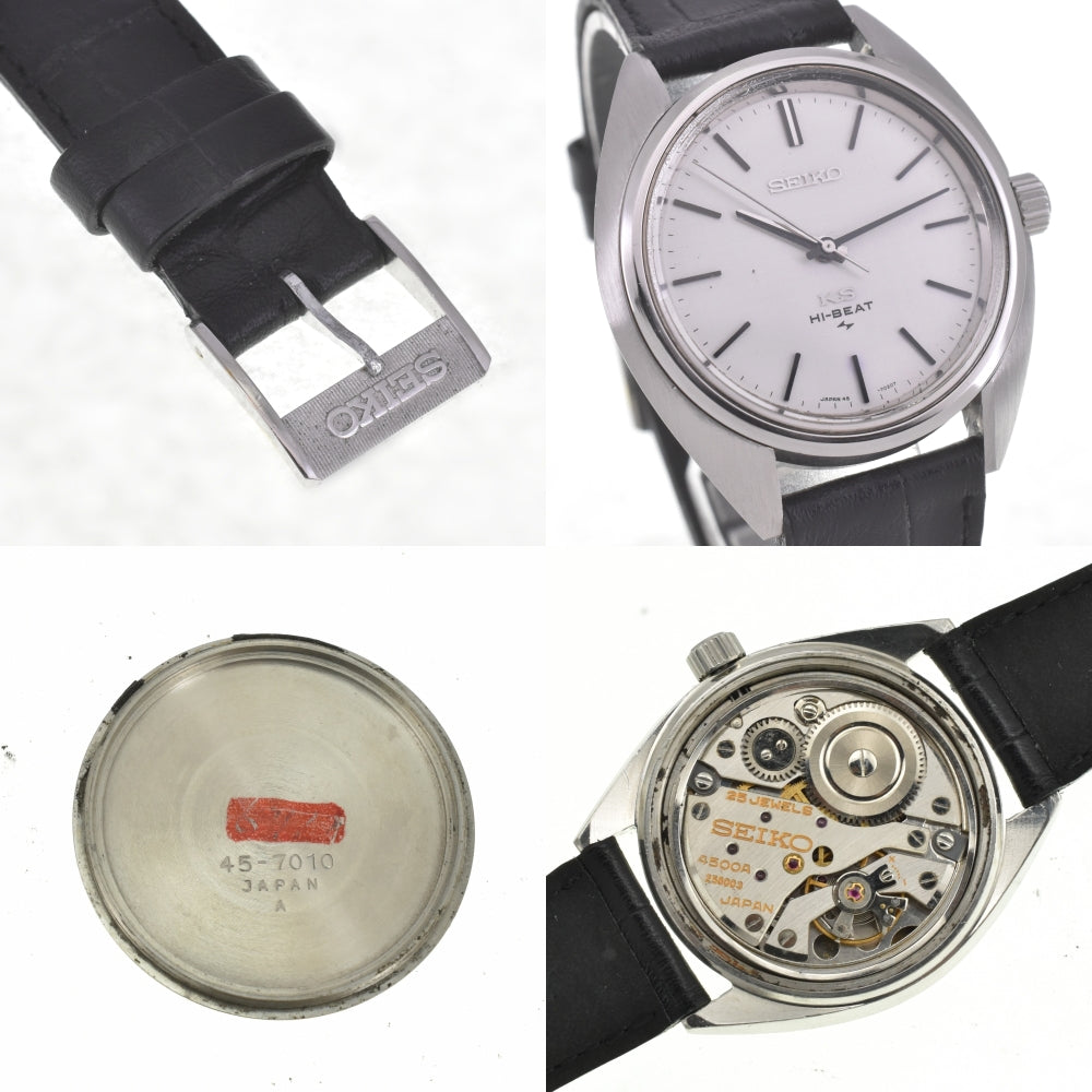 SEIKO King Seiko 45-7010 vintage HI-BEAT Cal.4500A Silver Dial Hand Winding Men's
 Watch D#141862