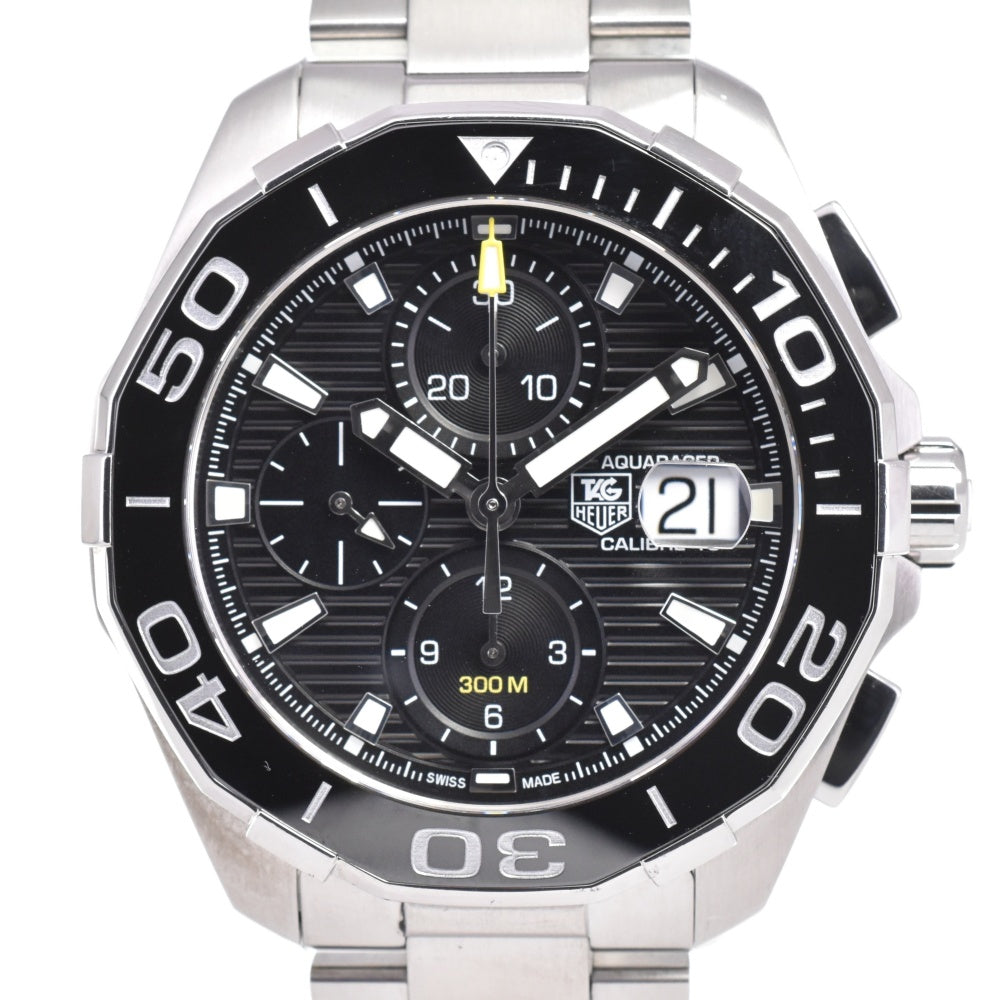 with paper TAG HEUER Aquaracer caliber 16 CAY211A.BA0927 Chronograph black Dial Automatic Men's
 Watch O#141872