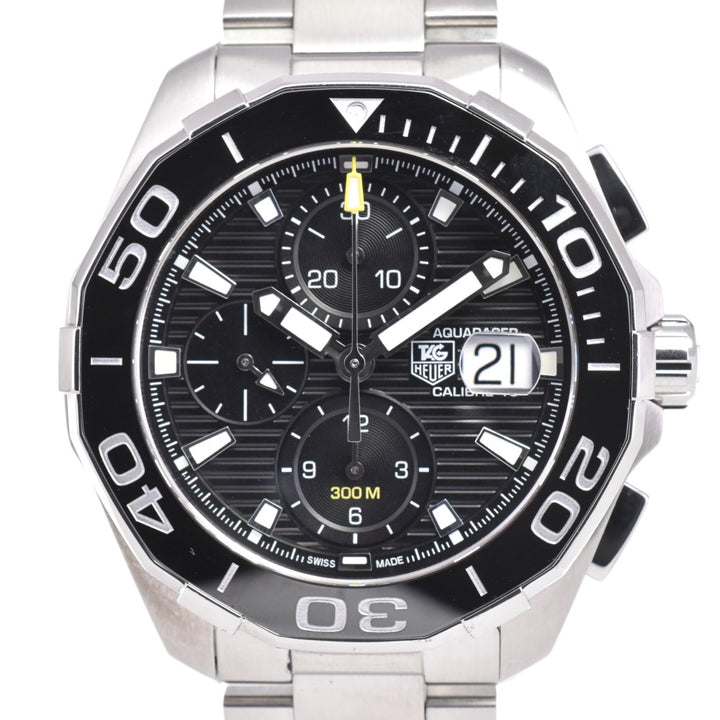 with paper TAG HEUER Aquaracer caliber 16 CAY211A.BA0927 Chronograph black Dial Automatic Men's
 Watch O#141872