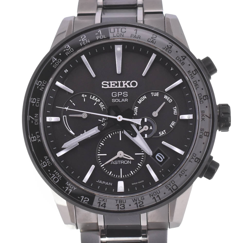 with paper SEIKO Astron 5X series SBXC011/5X53-0AD0 black Dial GPS Solar Men's
 Watch B#141875