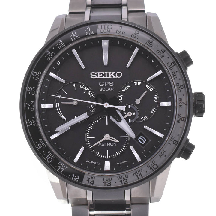 with paper SEIKO Astron 5X series SBXC011/5X53-0AD0 black Dial GPS Solar Men's
 Watch B#141875