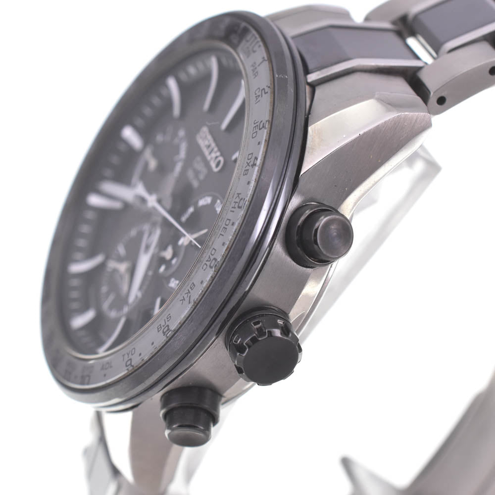 with paper SEIKO Astron 5X series SBXC011/5X53-0AD0 black Dial GPS Solar Men's
 Watch B#141875