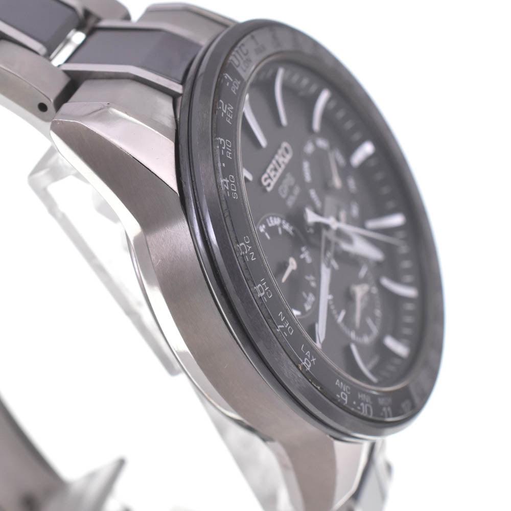 with paper SEIKO Astron 5X series SBXC011/5X53-0AD0 black Dial GPS Solar Men's
 Watch B#141875