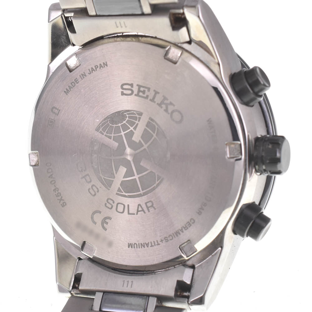 with paper SEIKO Astron 5X series SBXC011/5X53-0AD0 black Dial GPS Solar Men's
 Watch B#141875