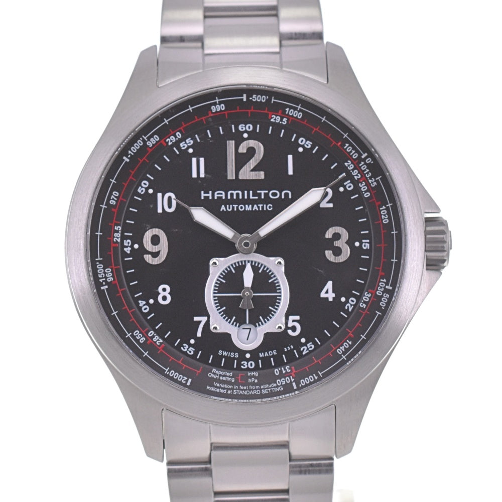 with paper HAMILTON Khaki Aviation H766550 Small second date black Dial Automatic Men's
 Watch C#141878