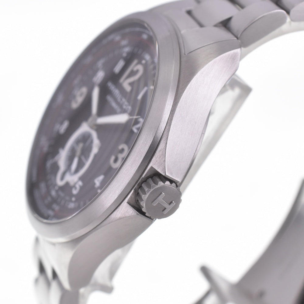 with paper HAMILTON Khaki Aviation H766550 Small second date black Dial Automatic Men's
 Watch C#141878