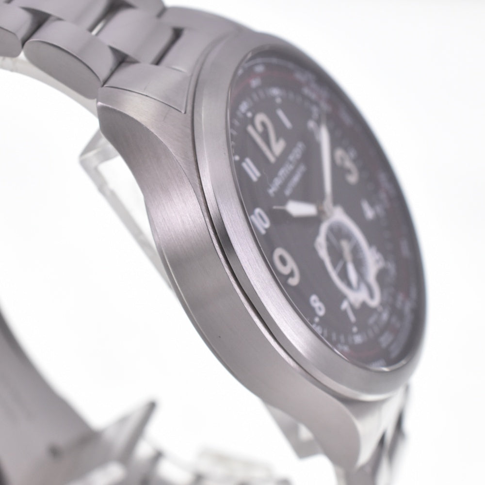 with paper HAMILTON Khaki Aviation H766550 Small second date black Dial Automatic Men's
 Watch C#141878