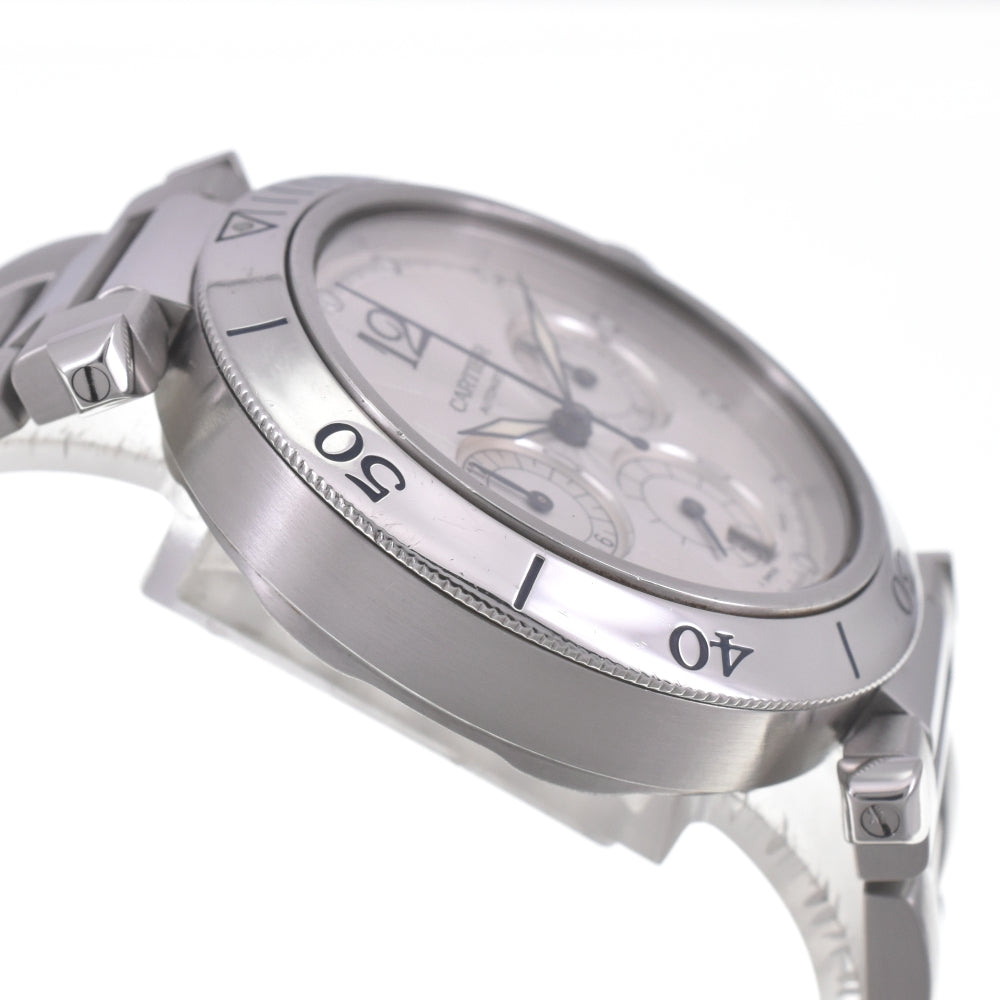 CARTIER Pasha W31030H3 Chronograph Date Silver Dial Automatic Men's
 Watch C#141886