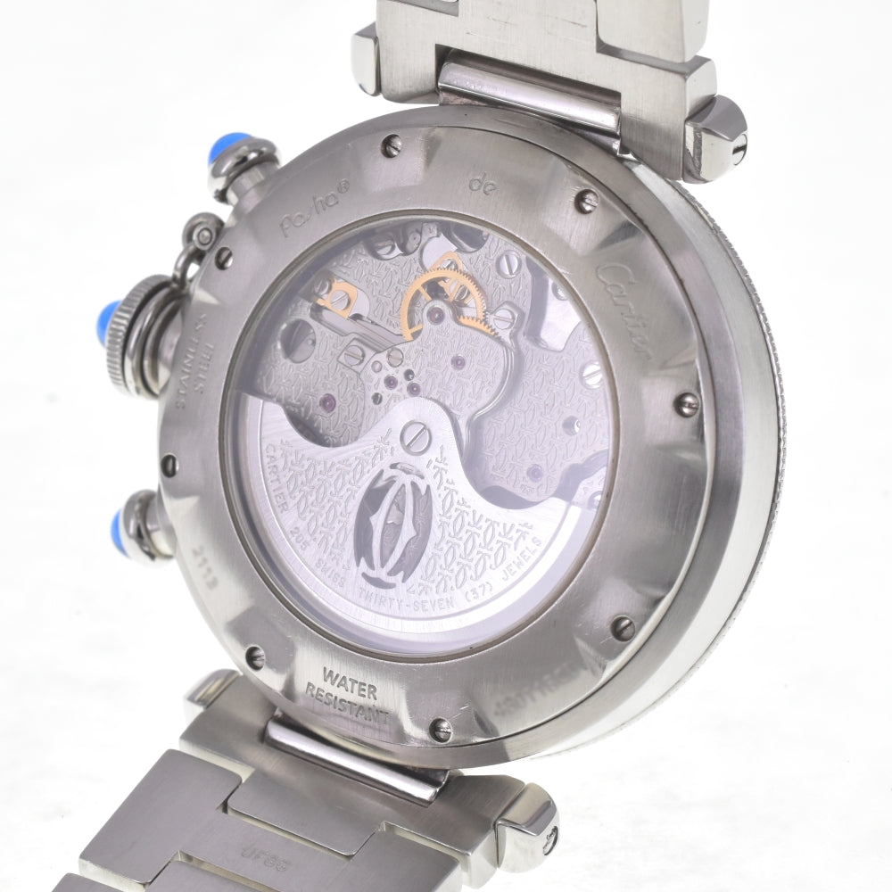 CARTIER Pasha W31030H3 Chronograph Date Silver Dial Automatic Men's
 Watch C#141886