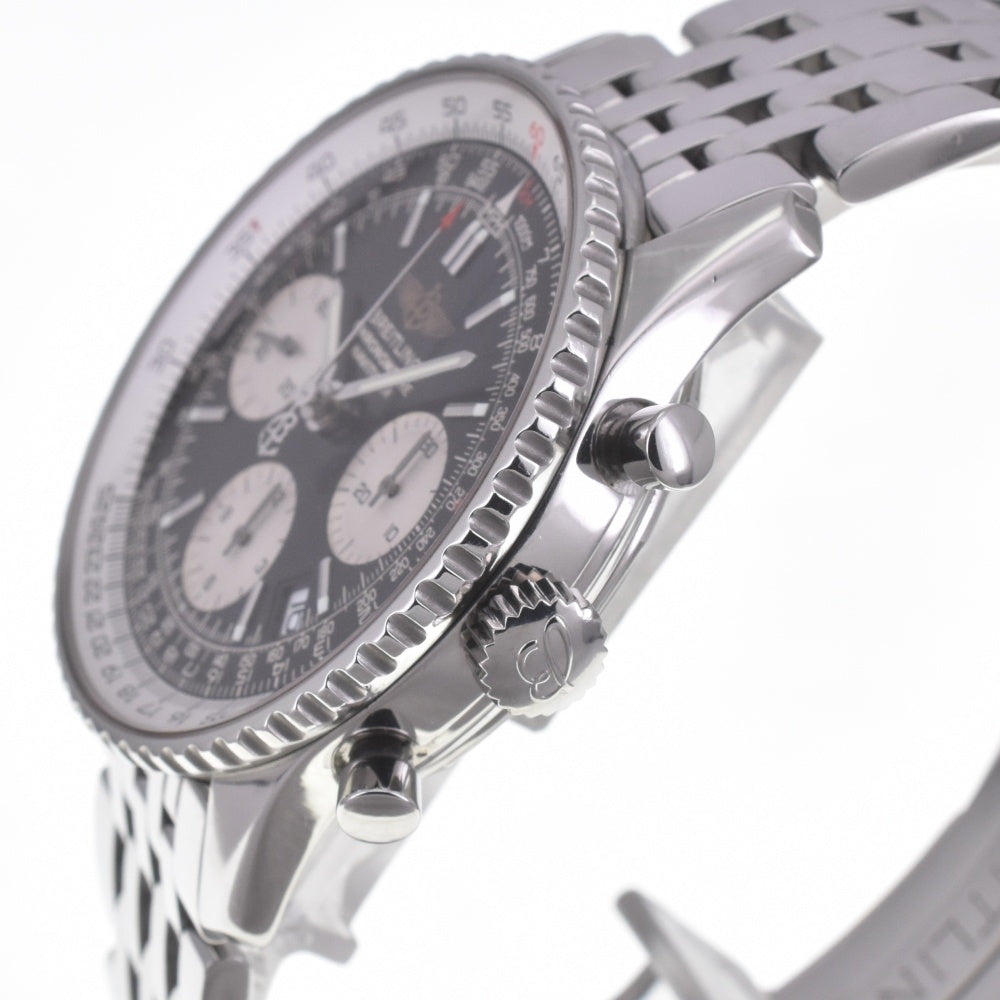 with paper BREITLING Navi timer A23322 Chronograph Date Black / Silver Dial Automatic Men's
 Watch D#141895