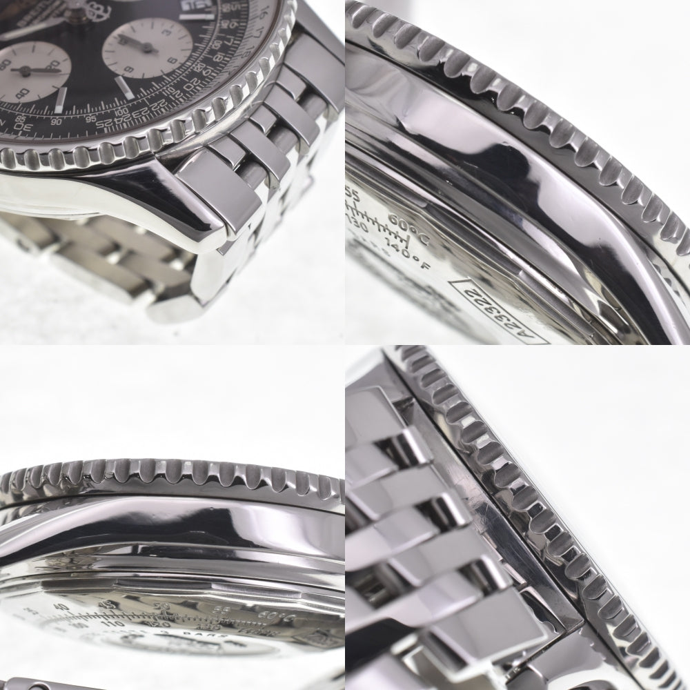 with paper BREITLING Navi timer A23322 Chronograph Date Black / Silver Dial Automatic Men's
 Watch D#141895