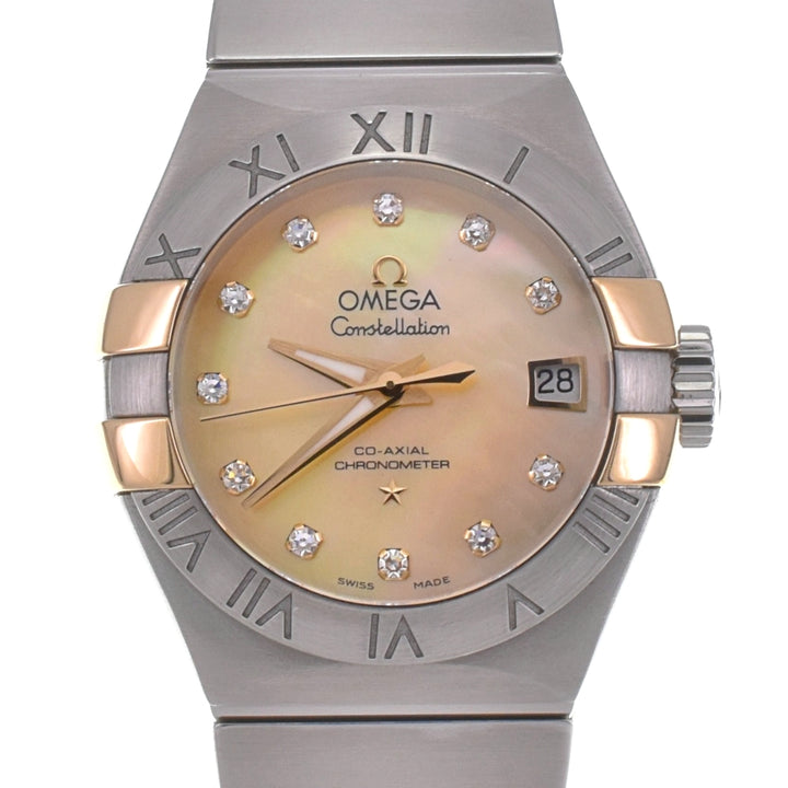 OMEGA Constellation 123.20.27.20.57.003 Stainless Steel/K18YG 11P Diamond Yellow shell Dial Automatic Ladies
 Watch C#141899