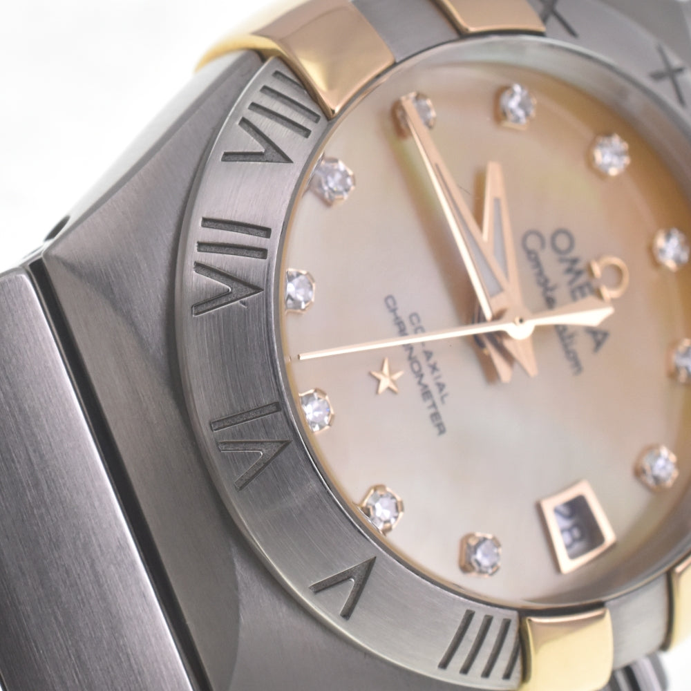 OMEGA Constellation 123.20.27.20.57.003 Stainless Steel/K18YG 11P Diamond Yellow shell Dial Automatic Ladies
 Watch C#141899