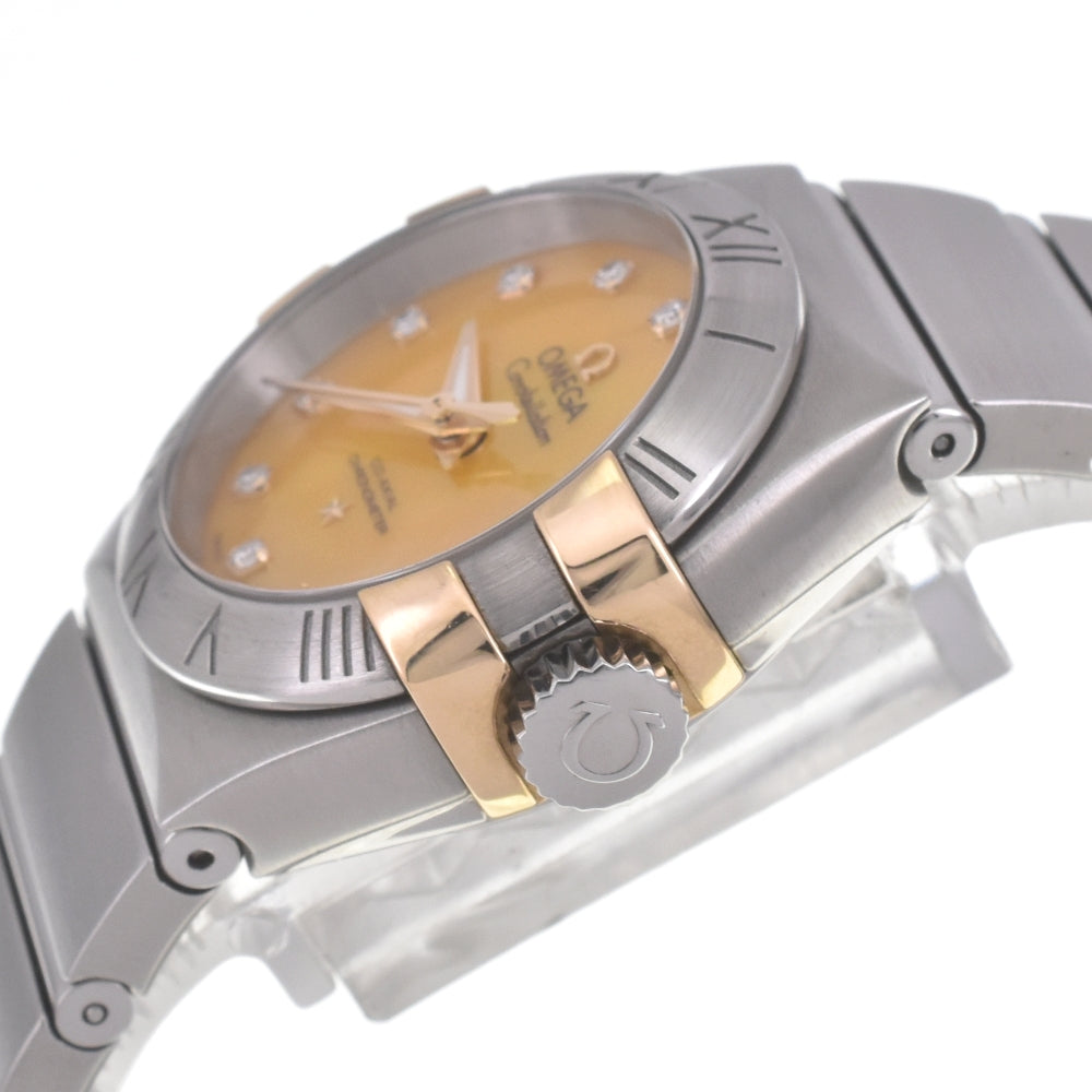 OMEGA Constellation 123.20.27.20.57.003 Stainless Steel/K18YG 11P Diamond Yellow shell Dial Automatic Ladies
 Watch C#141899