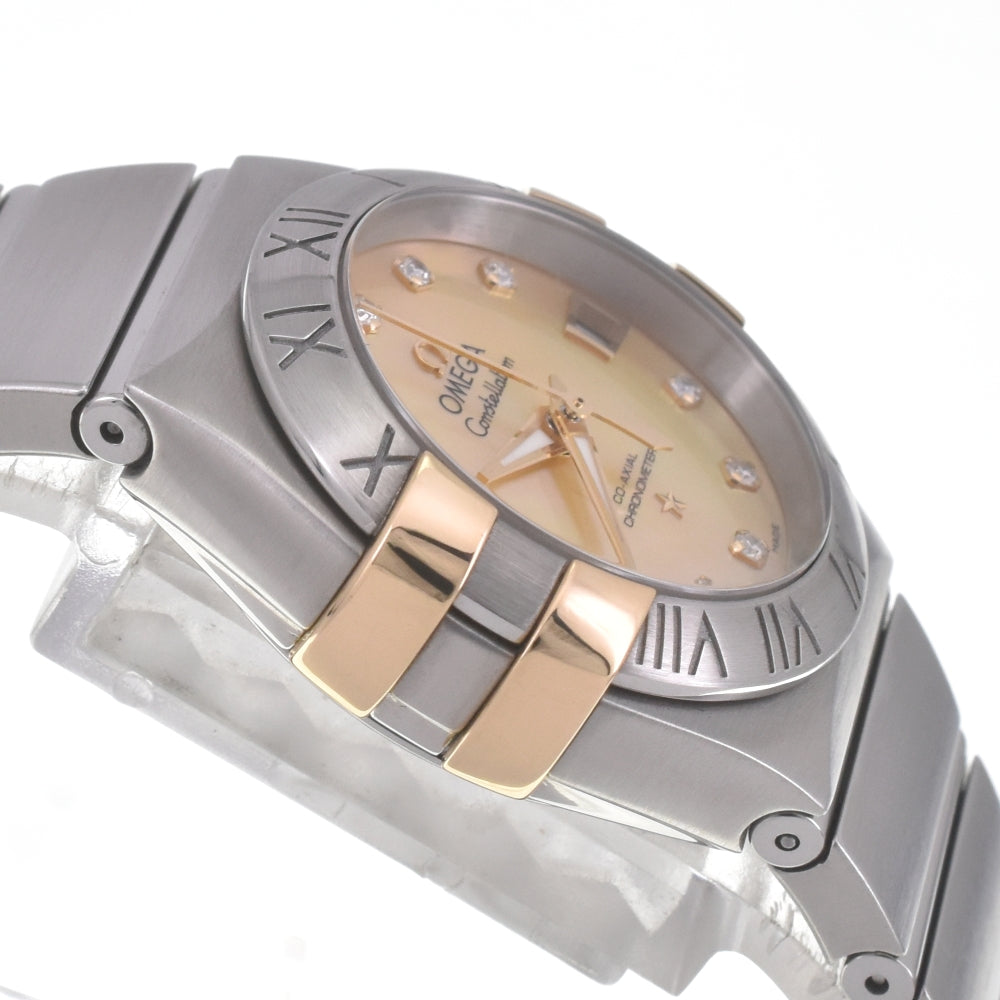 OMEGA Constellation 123.20.27.20.57.003 Stainless Steel/K18YG 11P Diamond Yellow shell Dial Automatic Ladies
 Watch C#141899