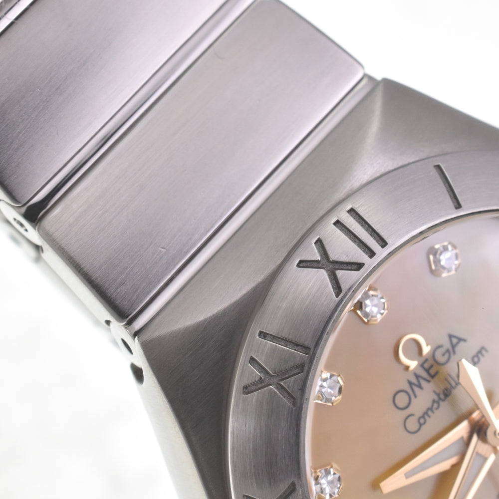 OMEGA Constellation 123.20.27.20.57.003 Stainless Steel/K18YG 11P Diamond Yellow shell Dial Automatic Ladies
 Watch C#141899