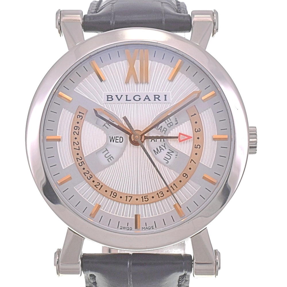 with paper BVLGARI Sotirio Bvlgari Annual Calendar SBW42WGLAC K18WG Limited edition of 125 pieces Silver / Rose Gold Dial Automatic Men's
 Watch C#141902