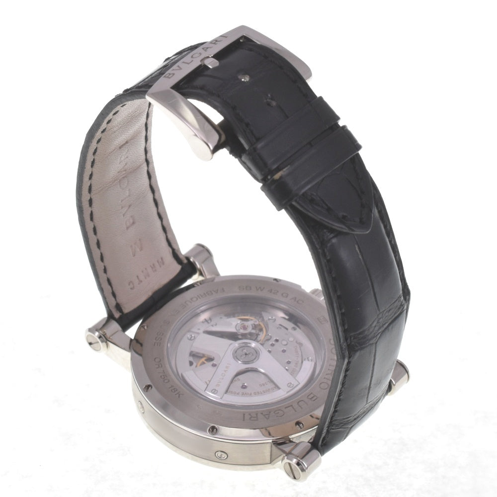 with paper BVLGARI Sotirio Bvlgari Annual Calendar SBW42WGLAC K18WG Limited edition of 125 pieces Silver / Rose Gold Dial Automatic Men's
 Watch C#141902