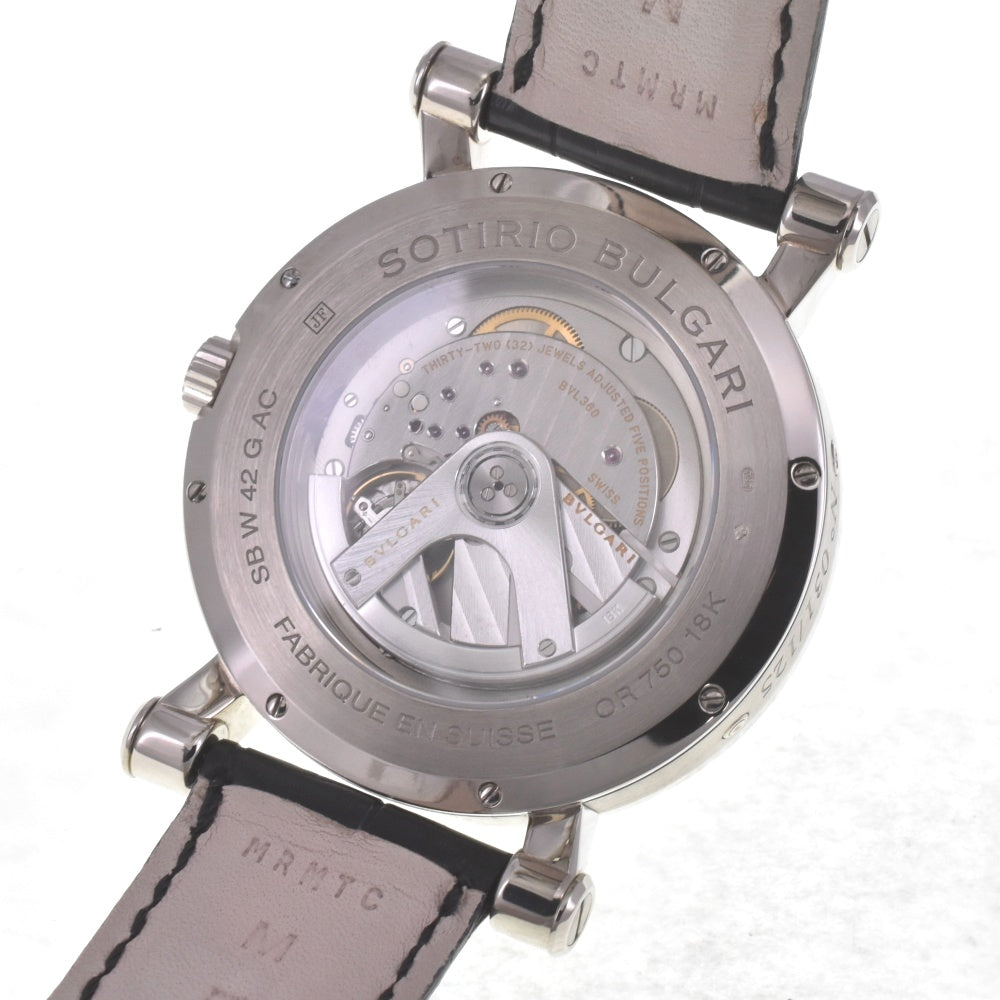 with paper BVLGARI Sotirio Bvlgari Annual Calendar SBW42WGLAC K18WG Limited edition of 125 pieces Silver / Rose Gold Dial Automatic Men's
 Watch C#141902