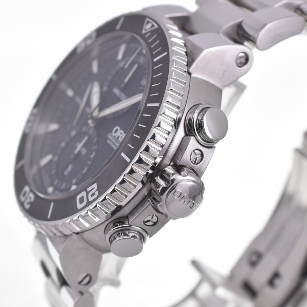 with paper ORIS Aquis chronograph 01 774 7655 4154-07 8 26 01PEB black Dial Automatic Men's
 Watch C#141904