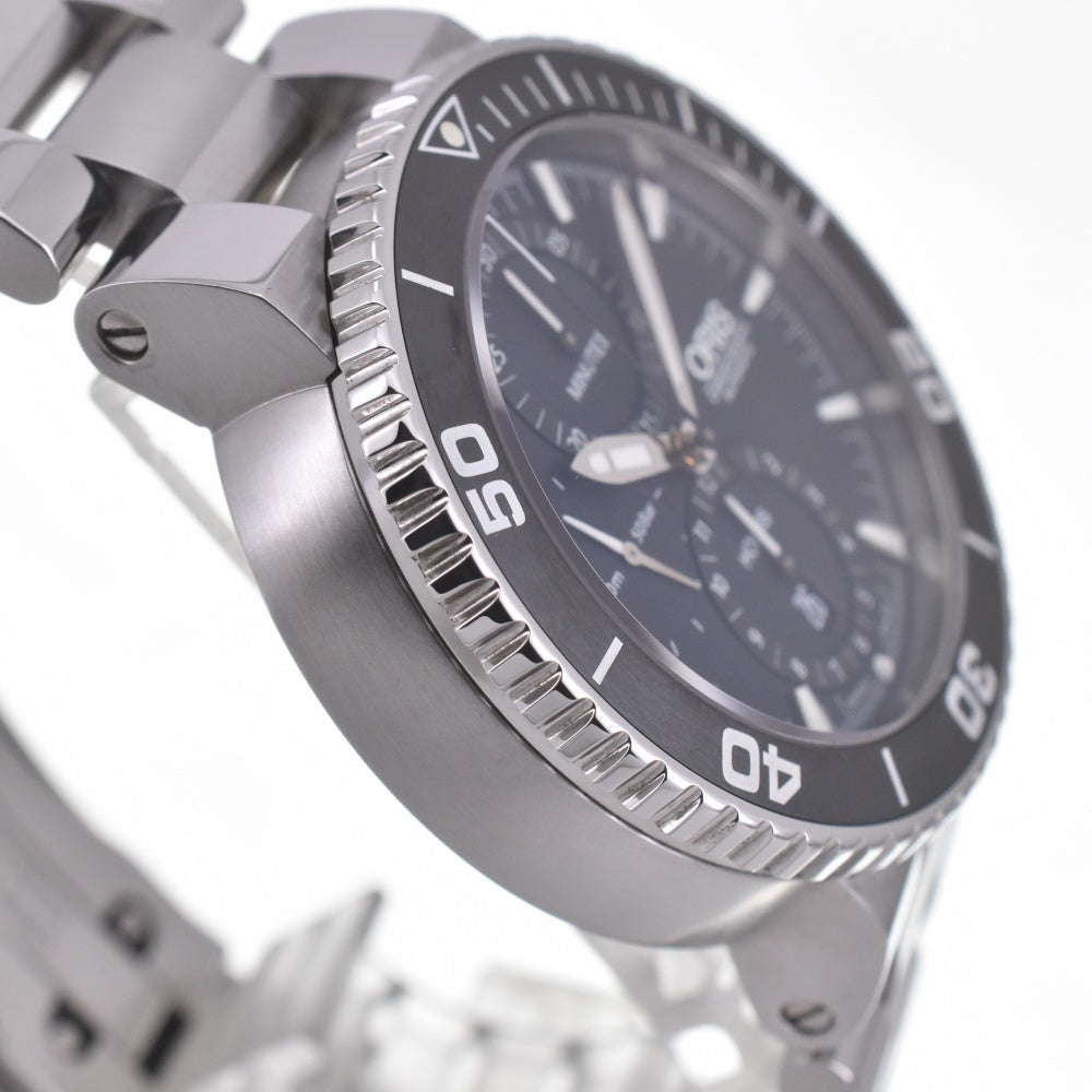 with paper ORIS Aquis chronograph 01 774 7655 4154-07 8 26 01PEB black Dial Automatic Men's
 Watch C#141904