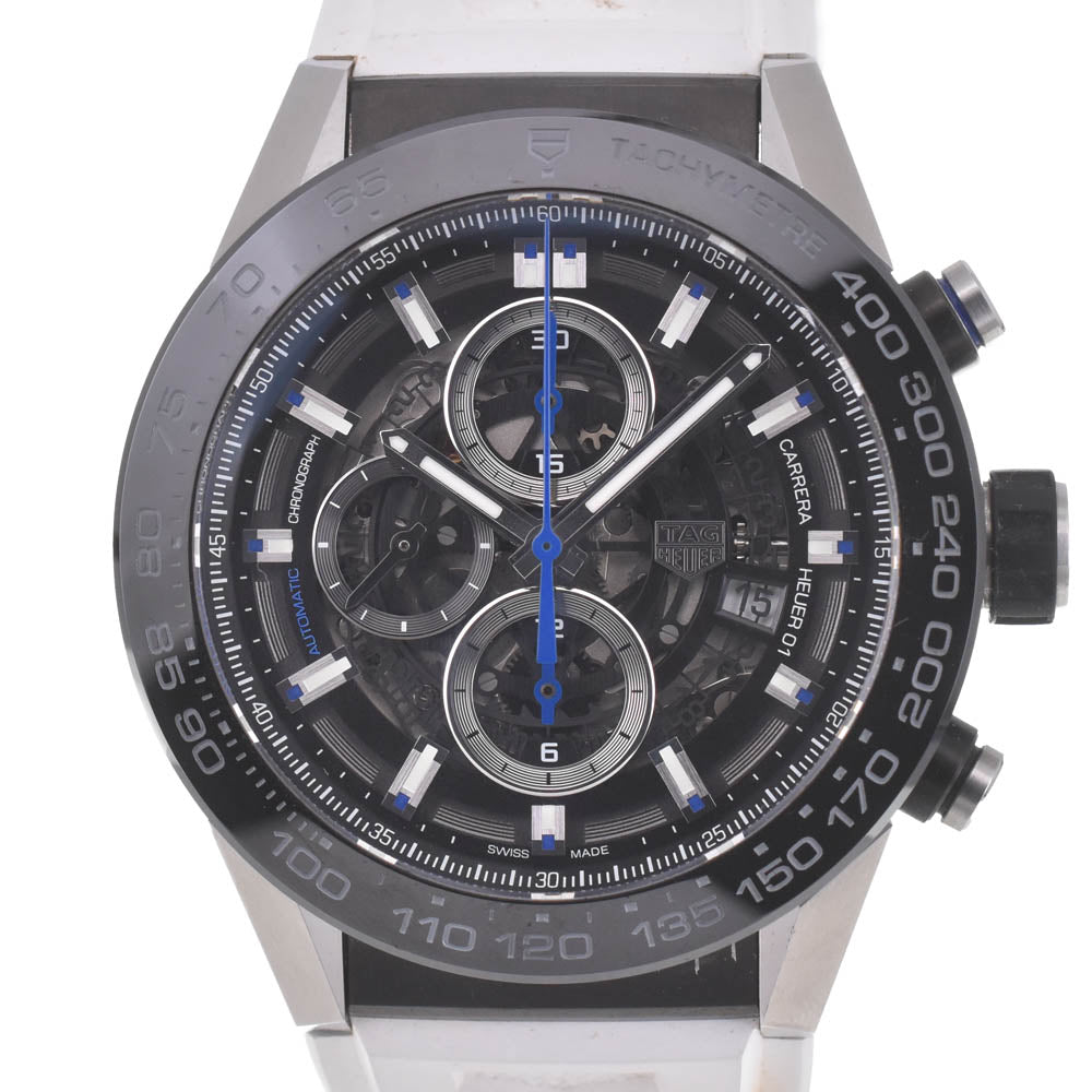 with paper TAG HEUER Carrera Caliber Heuer 01 CAR2A1T-0 Chronograph Black/Silver (skeleton) Dial Automatic Men's
 Watch B#141907