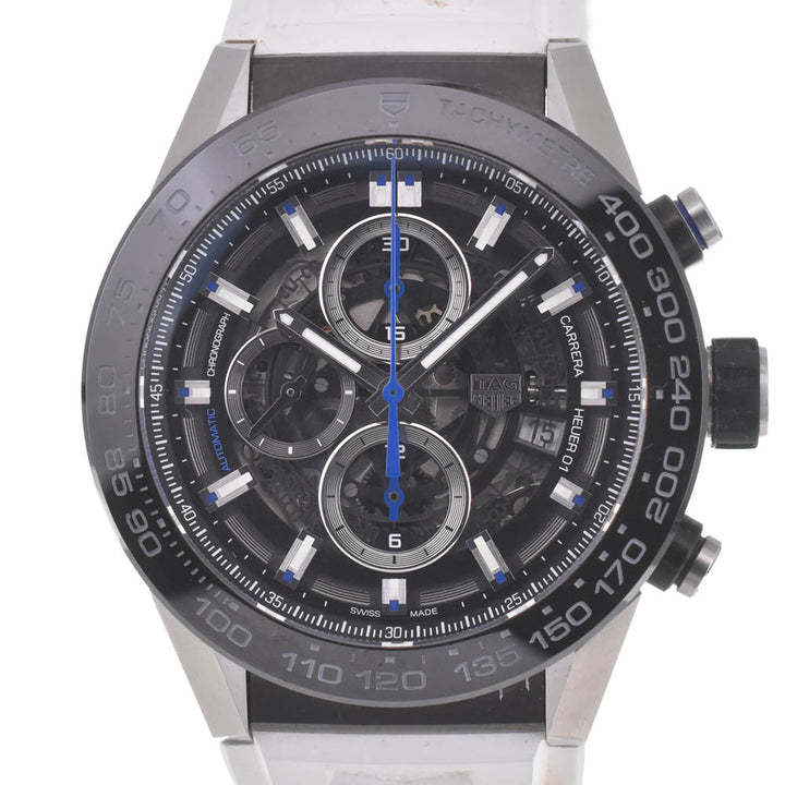 with paper TAG HEUER Carrera Caliber Heuer 01 CAR2A1T-0 Chronograph Black/Silver (skeleton) Dial Automatic Men's
 Watch B#141907