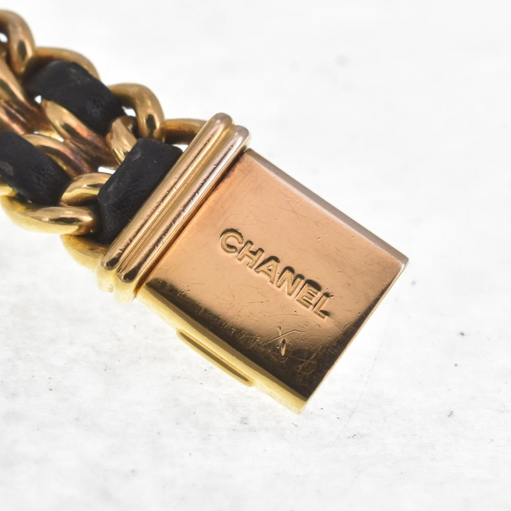 CHANEL Premiere S Gold Plated / Leather black Dial Quartz Ladies
 Watch C#141911