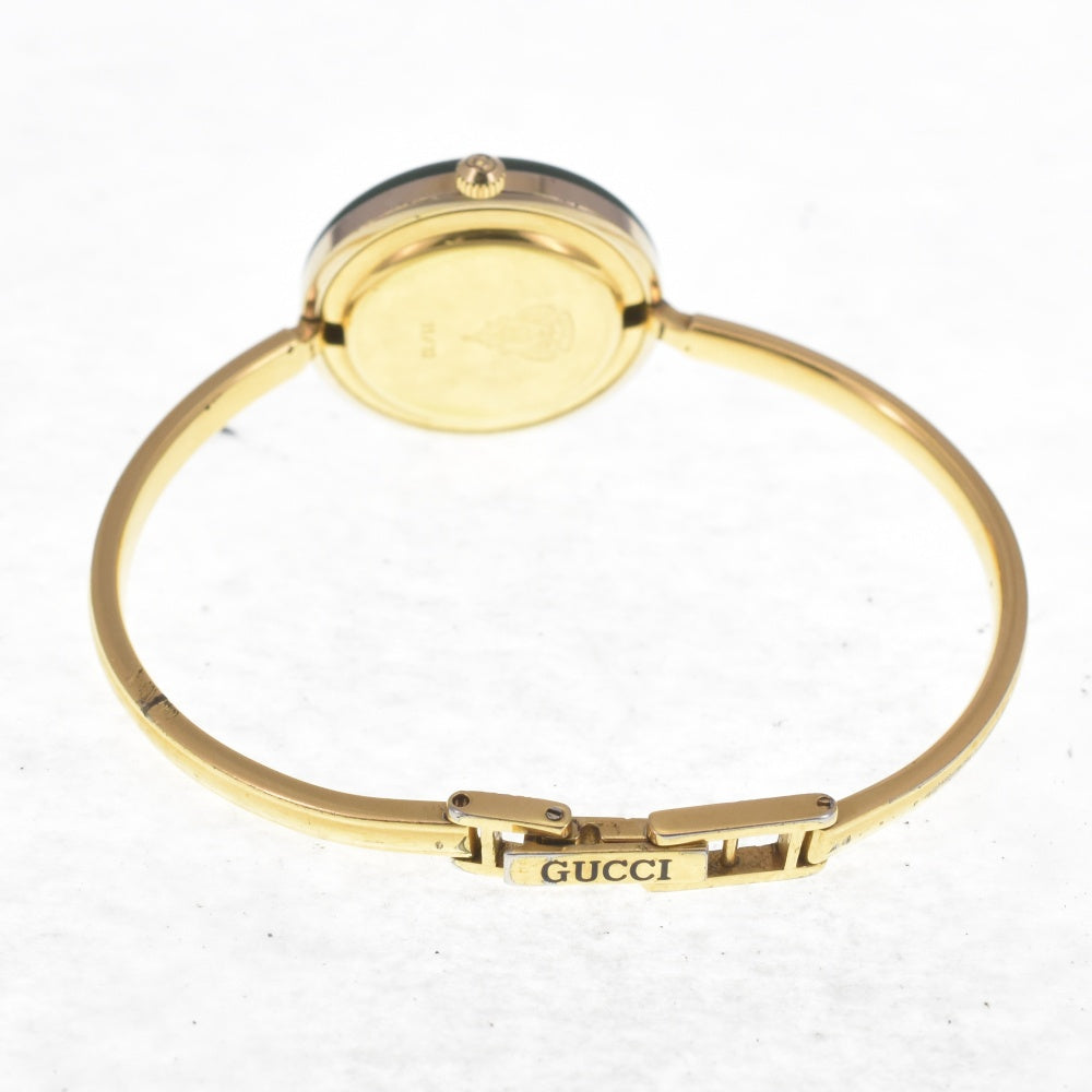 GUCCI Change bezel 11/12 Gold Plated white Dial Quartz Ladies
 Watch C#141912