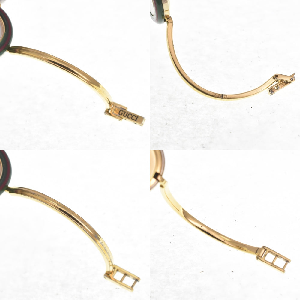 GUCCI Change bezel 11/12 Gold Plated white Dial Quartz Ladies
 Watch C#141912