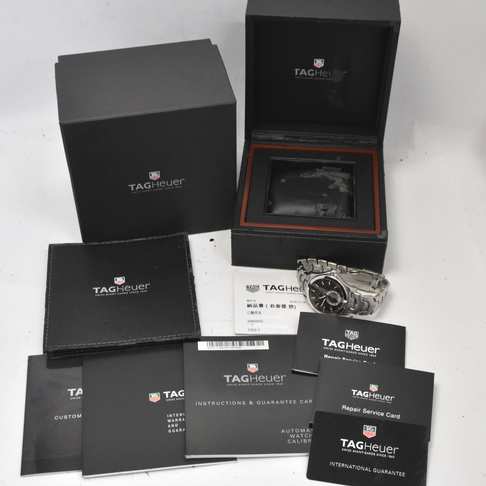 with paper TAG HEUER Link Caliber 6 WJF211C.BA0570 Small second date Brown Dial Automatic Men's
 Watch C#141935