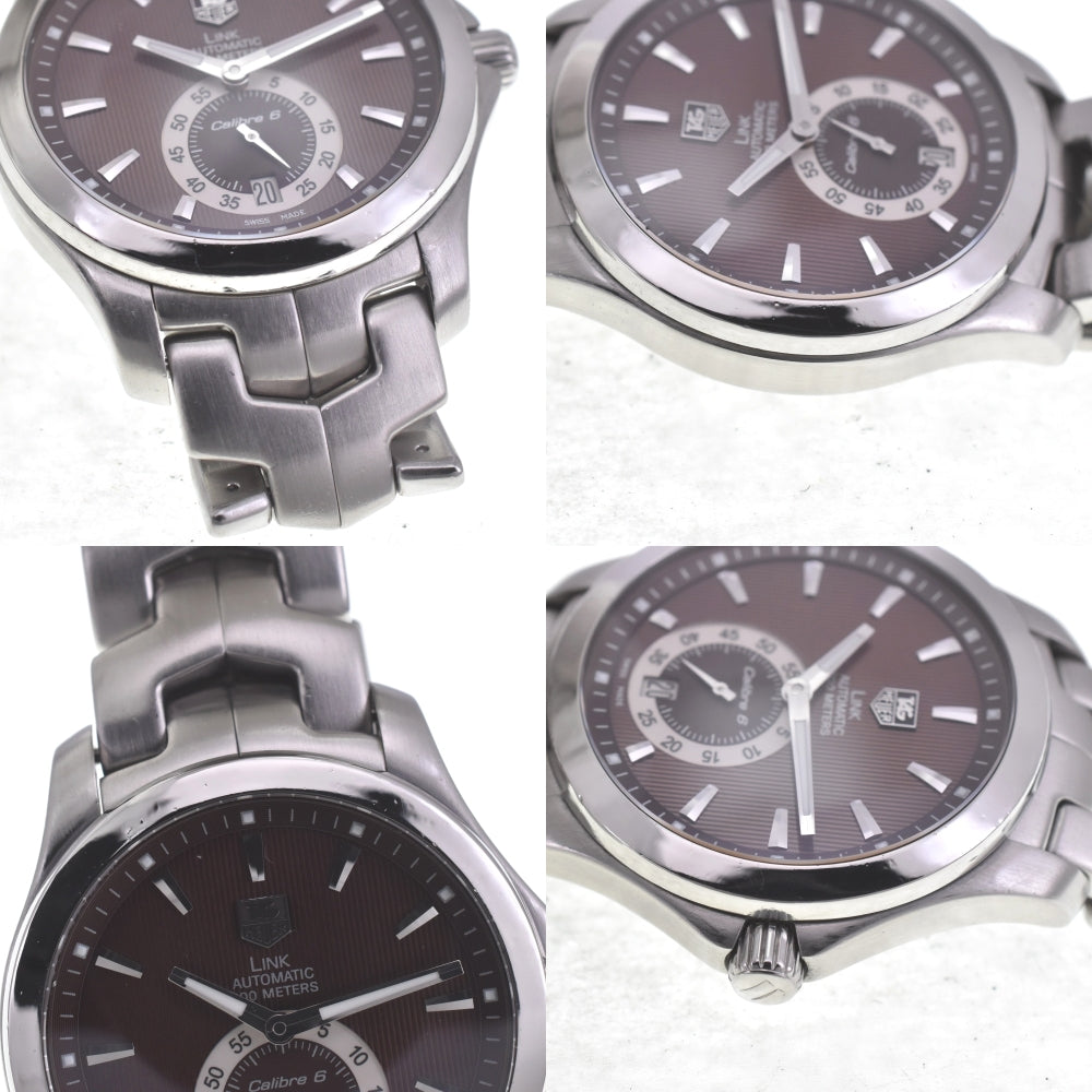 with paper TAG HEUER Link Caliber 6 WJF211C.BA0570 Small second date Brown Dial Automatic Men's
 Watch C#141935