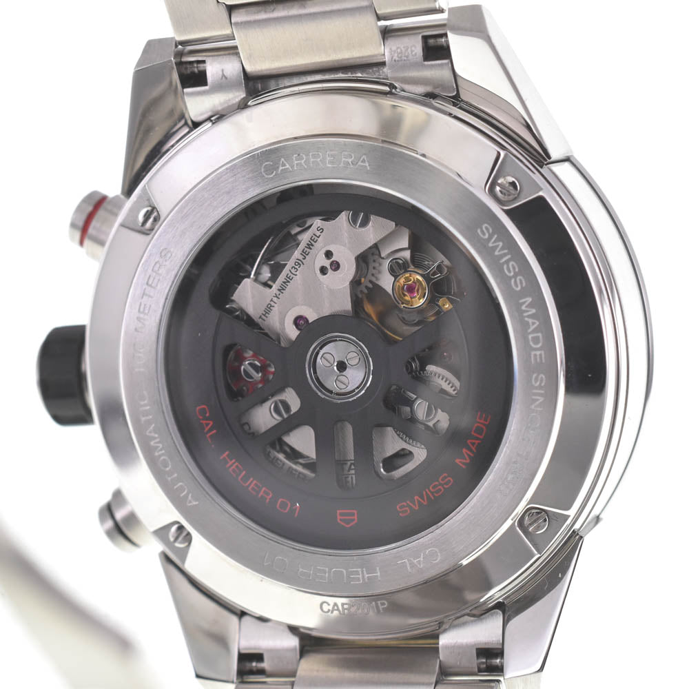 with paper TAG HEUER Carrera CAR201P Caliber Heuer 01 Diamond Bezel Black / skeleton Dial Automatic Men's
 Watch B#141941