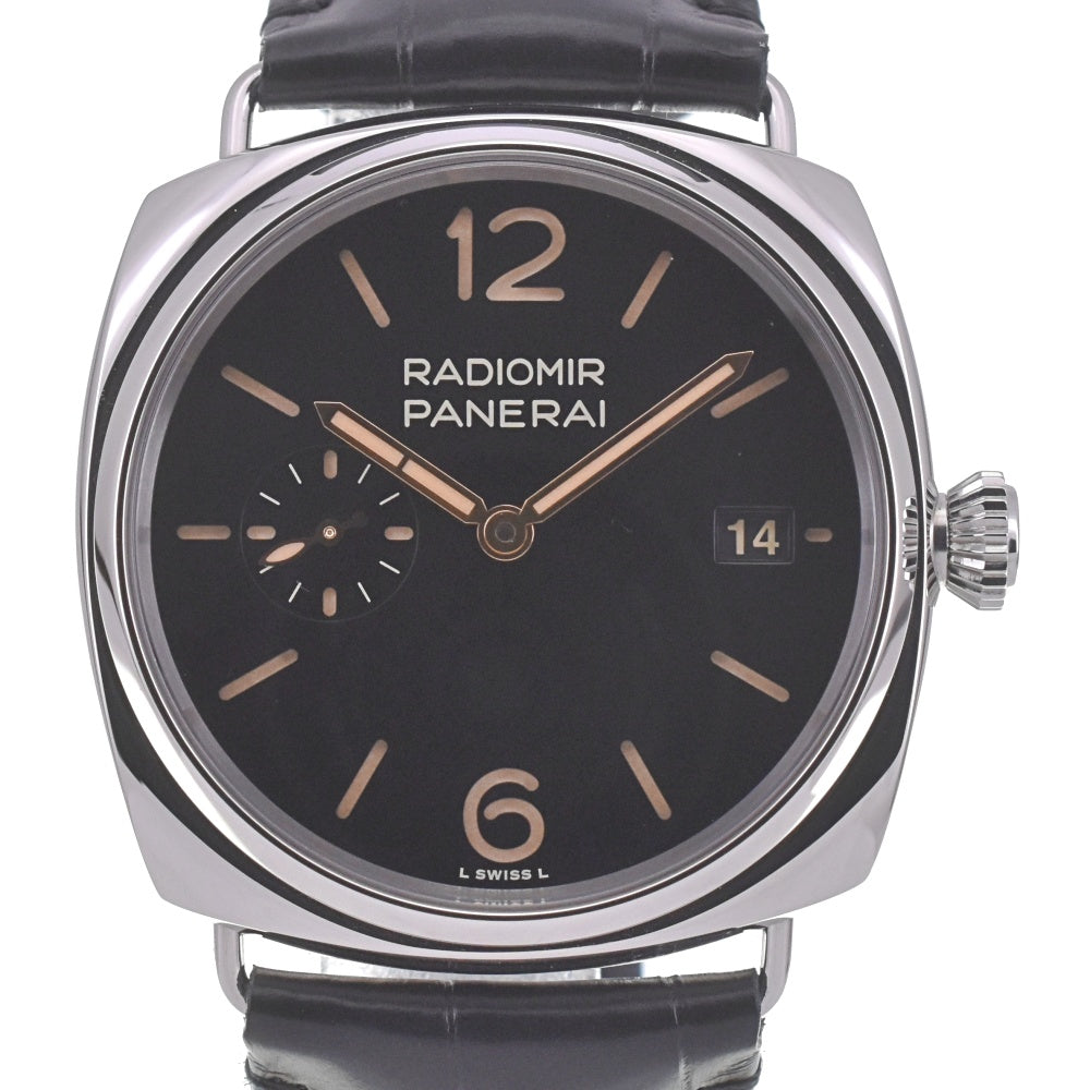 with paper PANERAI Radiomir Quaranta PAM01572 Small second date black Dial Automatic Men's
 Watch B#141972