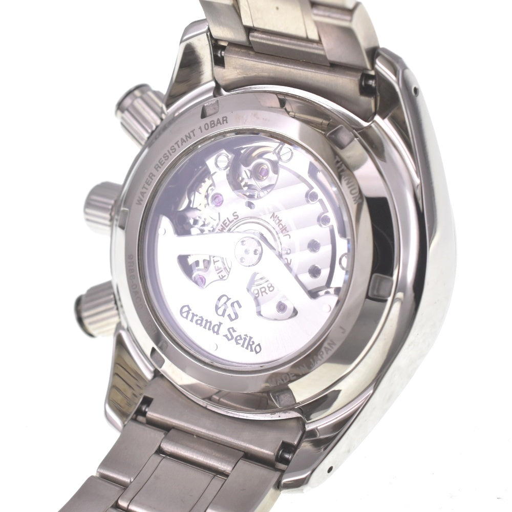 with paper SEIKO Grand Seiko SBGC005 Chronograph Date Power Reserve black Dial Spring drive Men's
 Watch B#141980