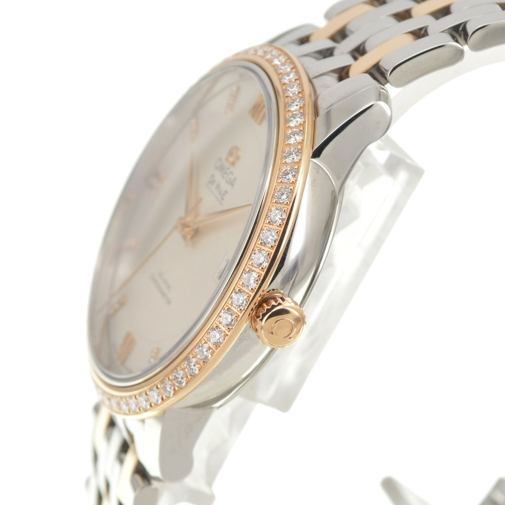 with paper OMEGA De Ville Prestige 424.25.37.20.52.001 Stainless Steel/K18RG/Diamond Silver Dial Automatic Men's
 Watch B#141994