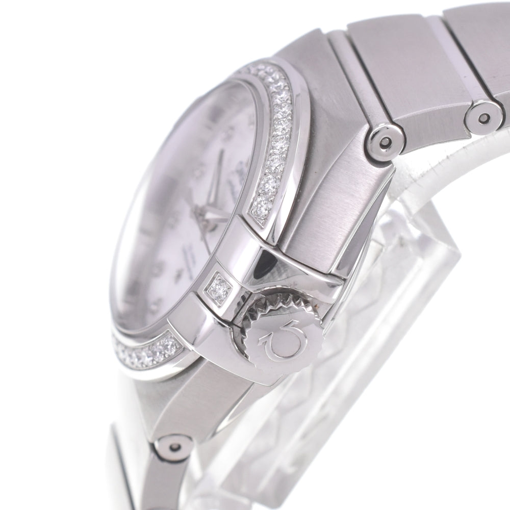 with paper OMEGA Constellation 123.15.27.20.55.003 diamond White shell Dial Automatic Ladies
 Watch B#141997