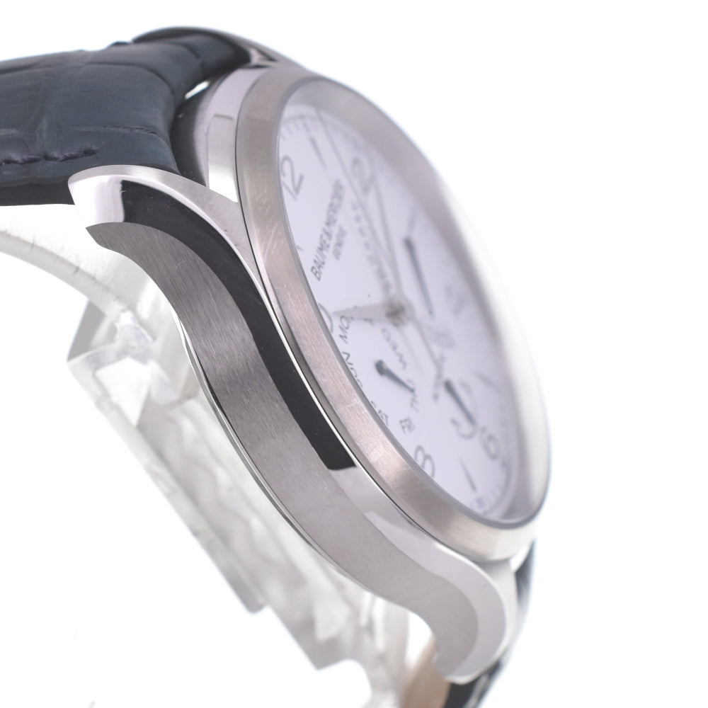 with paper Baume & Mercier Clifton MOA10449 Retrograde white Dial Automatic Men's
 Watch A#142002