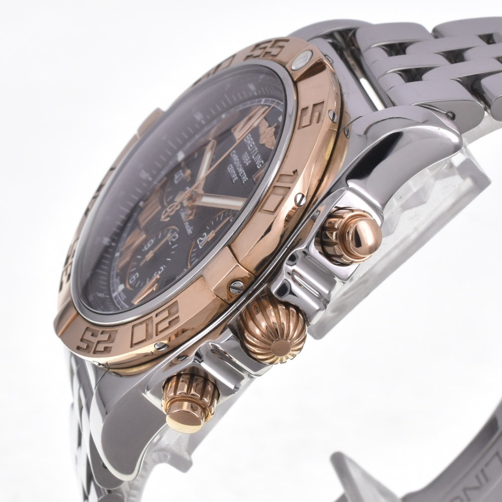 with paper BREITLING Chrono mat 44 CB0110 K18PG Bezel black Dial Automatic Men's
 Watch E#142010