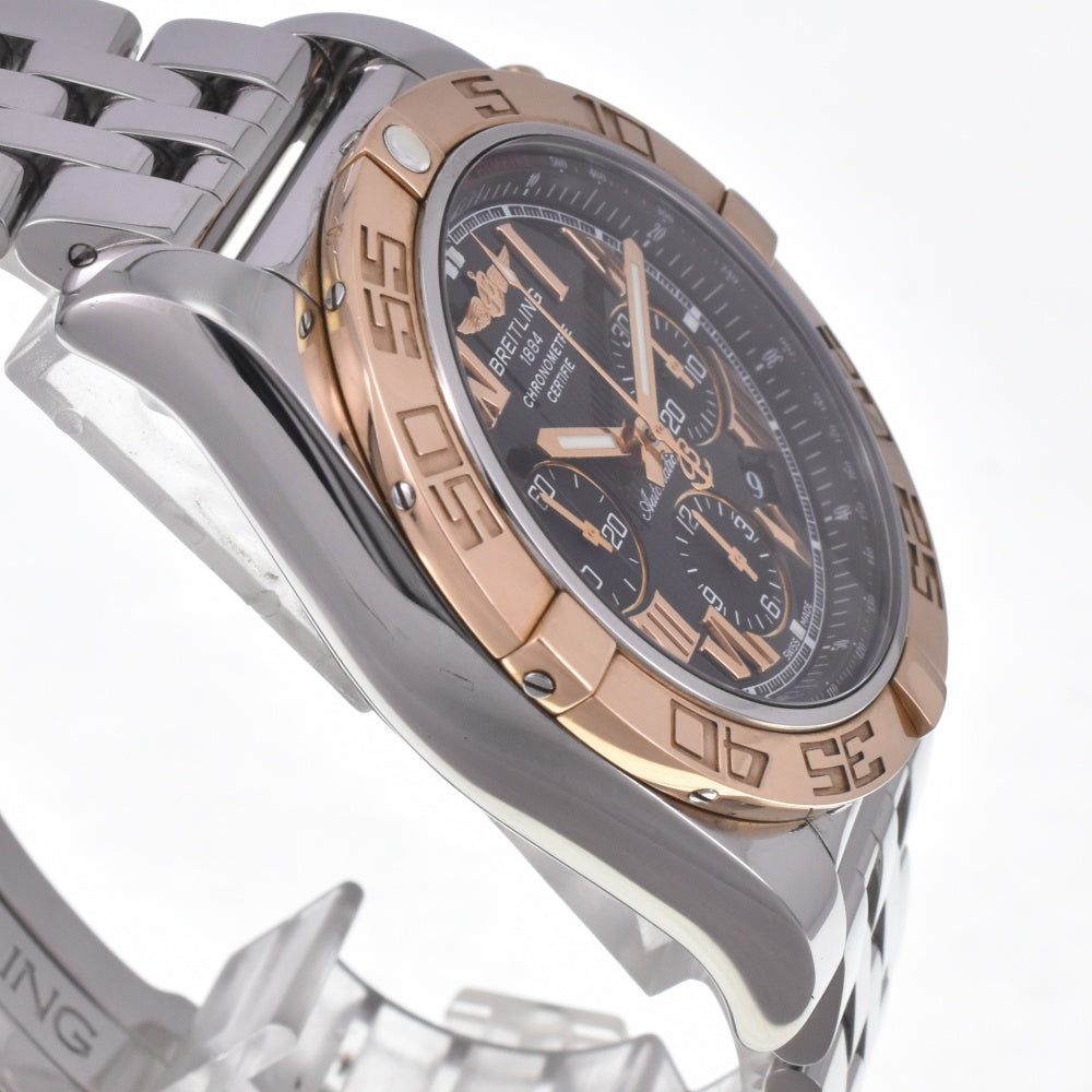 with paper BREITLING Chrono mat 44 CB0110 K18PG Bezel black Dial Automatic Men's
 Watch E#142010