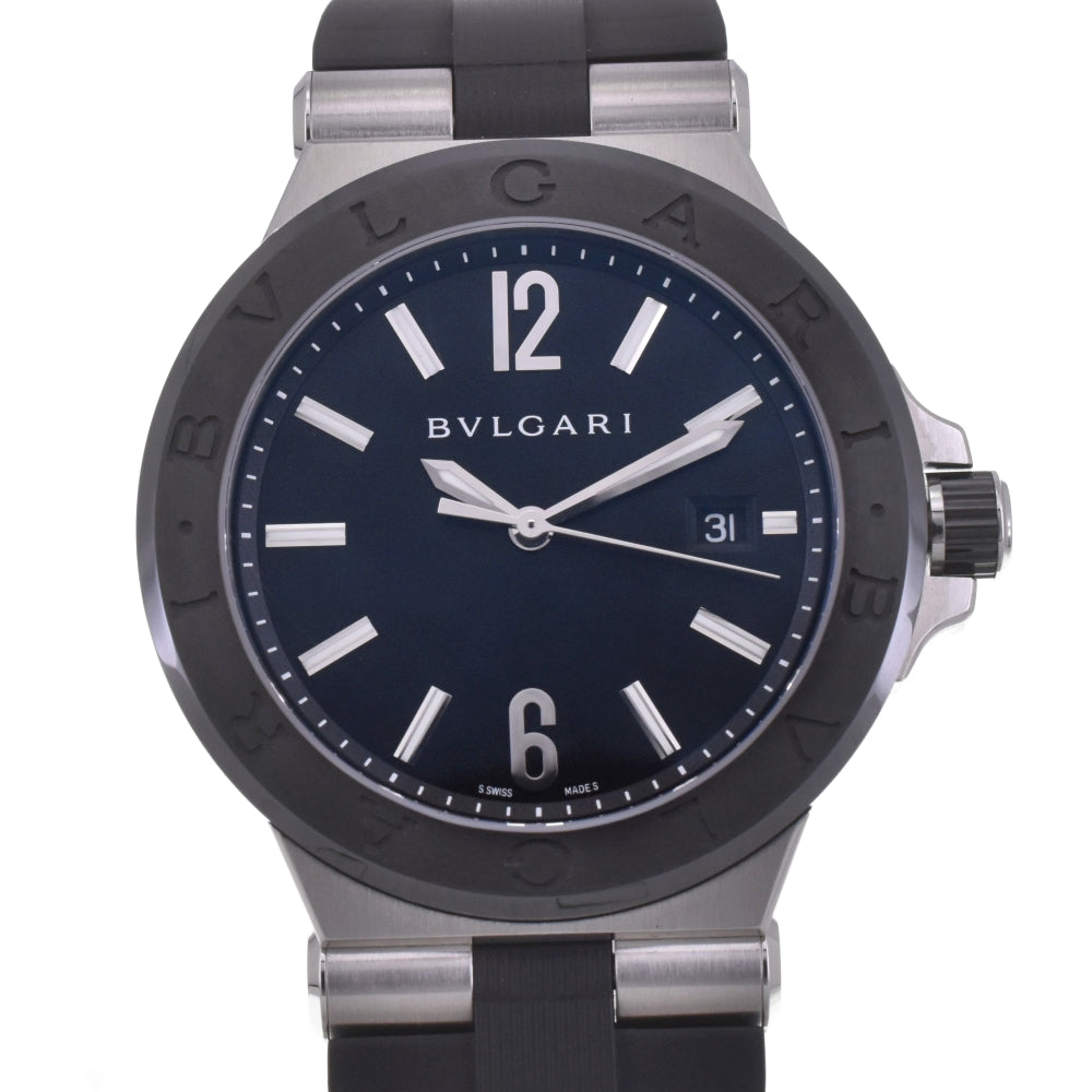 with paper BVLGARI Diagono DG42SC Date black Dial Automatic Men's
 Watch C#142012